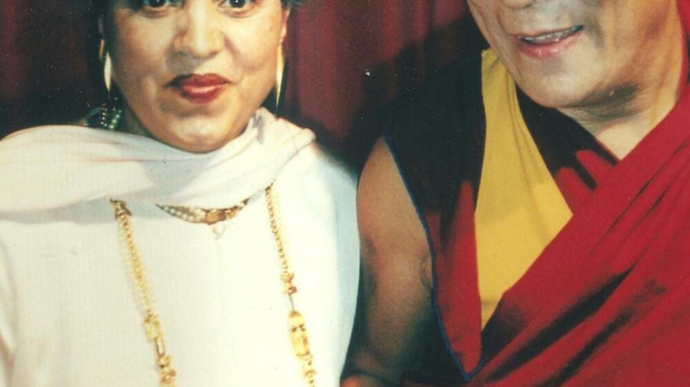 1 A – His Holiness Dalai Lama with Pam Kwatra