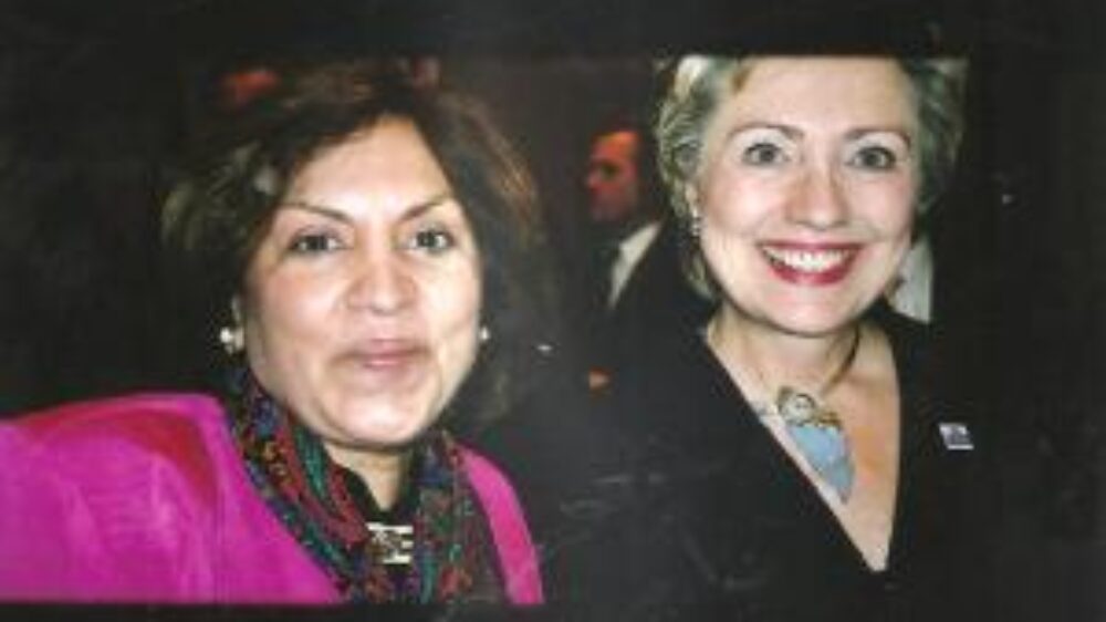 1 – Hillary Clinton with Pam Kwatra