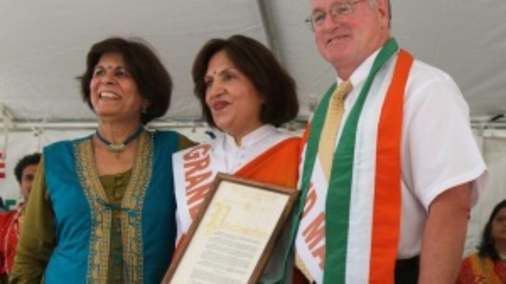 Jersey City Mayor with Pam Kwatra and Mona Chodha