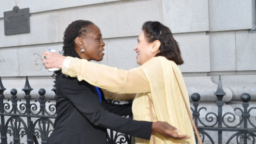 Pam Kwatra welcoming 1st Lady Chirlane McCray